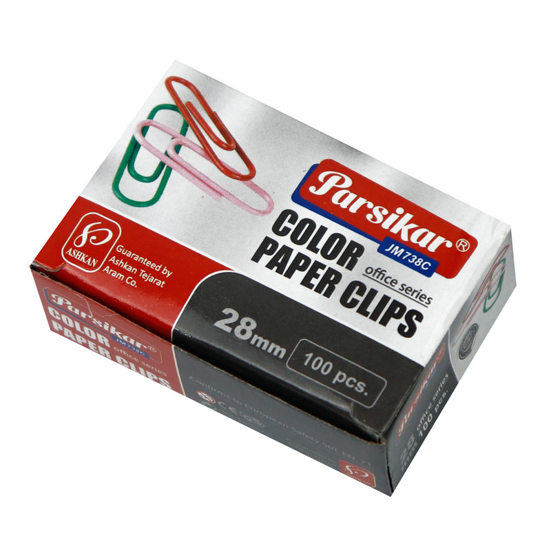 گیره کاغذ Parsikar JM 738C بسته 100 عددی