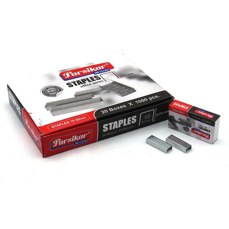 سوزن منگنه پارسیکار JM1210S سایز 10 بسته 1000 عددی