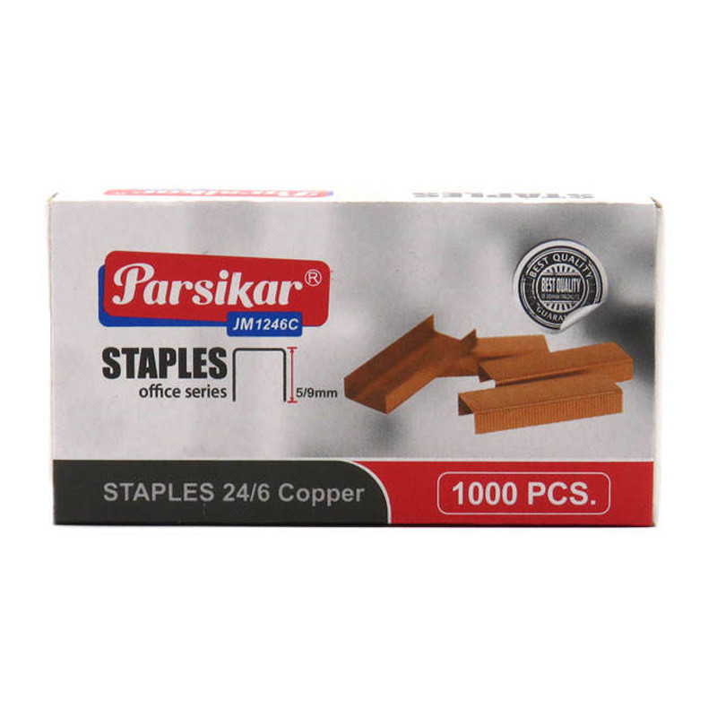 سوزن منگنه پارسیکار JM1246C سایز 24/6 بسته 1000 عددی