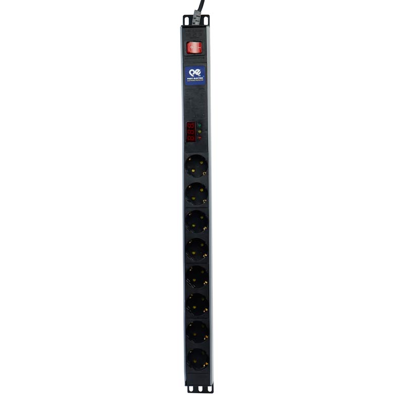محافظ برق 8 خانه ارت دار پارت الکتریک با کابل 1/8 متری PE6642 Rack Mount