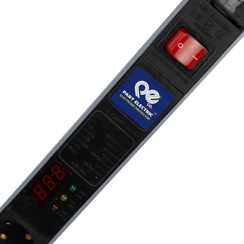 محافظ برق 8 خانه ارت دار پارت الکتریک با کابل 1/8 متری PE6642 Rack Mount