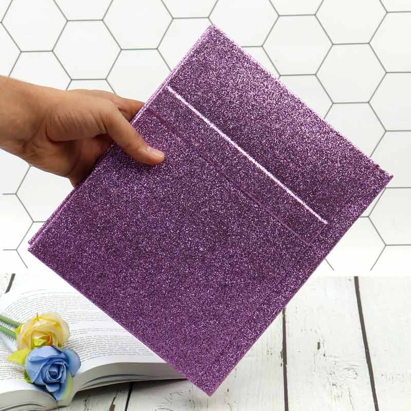 آلبوم عکس فریم اکلیلی ساده بنفش 16*21 سانتی متر