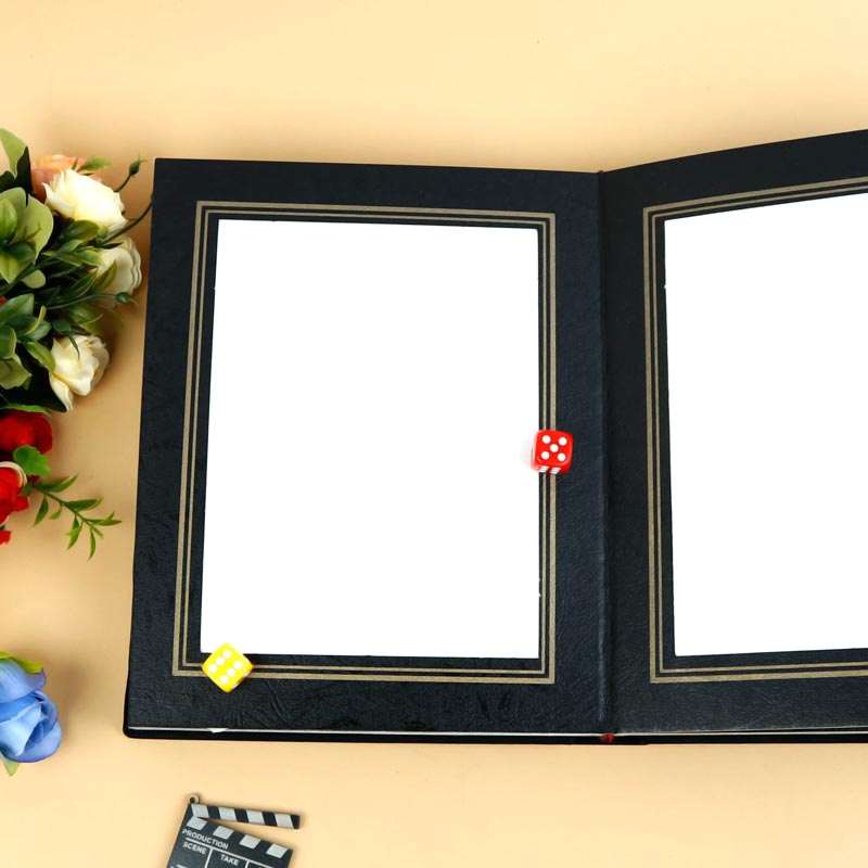 آلبوم عکس فریم ساده Wedding مشکی 16*21 سانتی متر