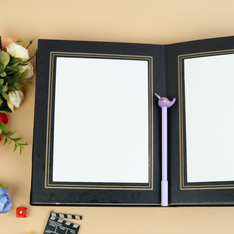 آلبوم عکس فریم ساده Wedding مشکی 16*21 سانتی متر