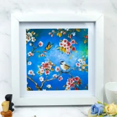 قاب عکس حجمی دور پهن سفید 30*30 سانتی متر