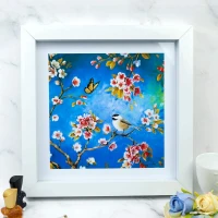 قاب عکس حجمی دور پهن سفید 30*30 سانتی متر
