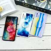 قاب محافظ لنزدار رزین رنگین کمانی پاپ سوکت دار Samsung A51