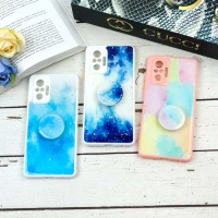 قاب محافظ لنزدار رزین رنگین کمانی پاپ سوکت دار Xiaomi Redmi Note 10 Pro