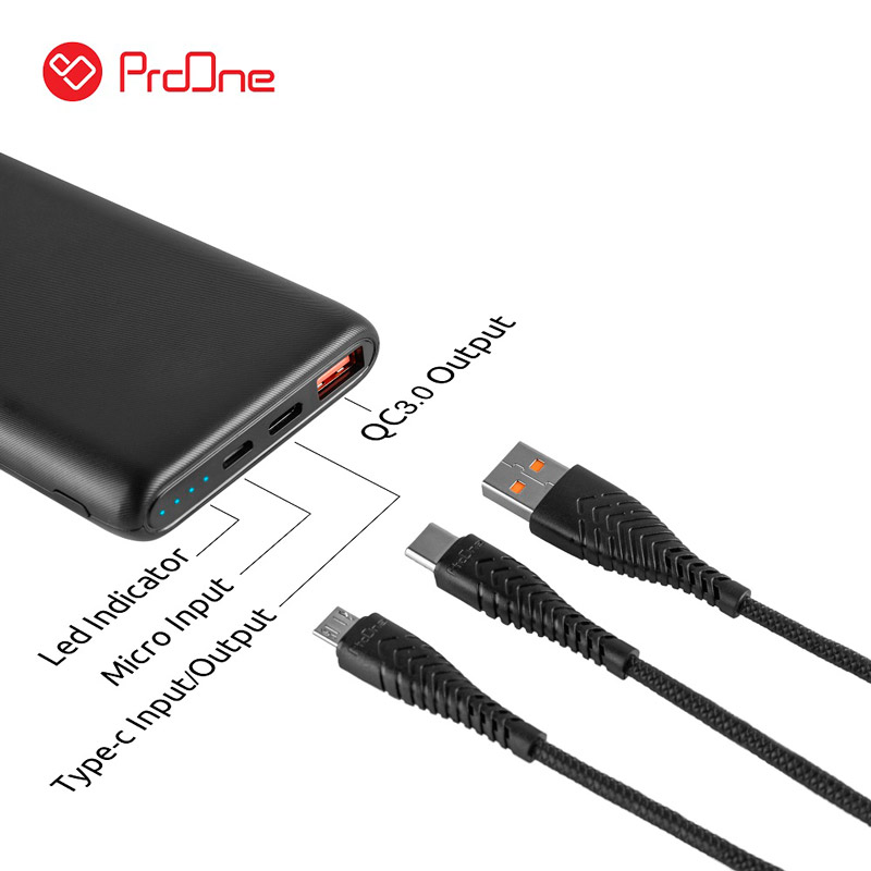 پاور بانک فست شارژ 10000 پرووان ProOne PN10 QC3 PD 18W