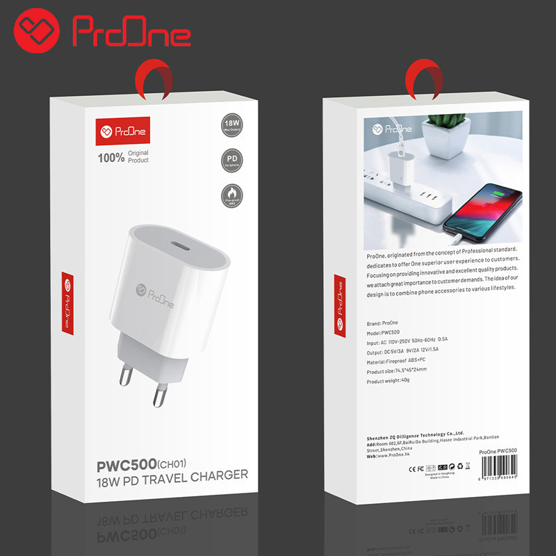 شارژر دیواری 18 وات پرووان مدل PWC500