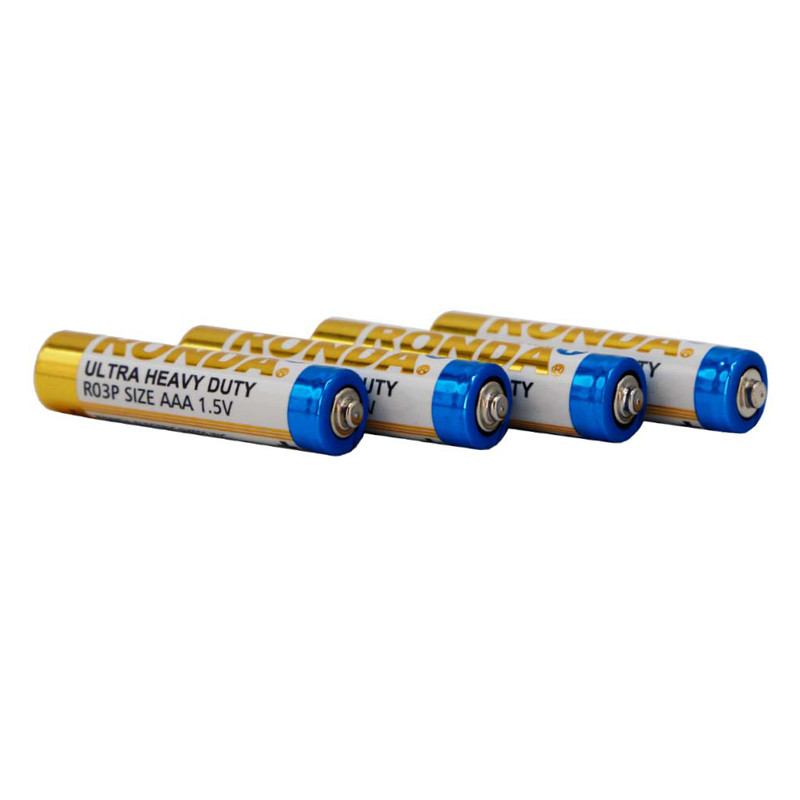 باتری چهارتایی نیم قلمی Ronda Ultra Heavy Duty Ultra Plus R03P 1.5V AAA بسته 40 عددی شرینک