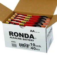 باتری چهارتایی قلمی Ronda Alkaline Ultra Plus LR6 1.5V AA بسته 40 عددی