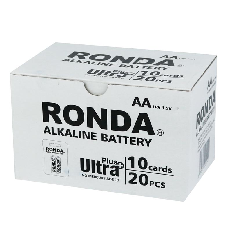 باتری دوتایی قلمی Ronda Ultra Plus Alkaline LR6 1.5V AA بسته 20 عددی