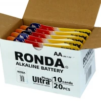 باتری دوتایی قلمی Ronda Ultra Plus Alkaline LR6 1.5V AA بسته 20 عددی