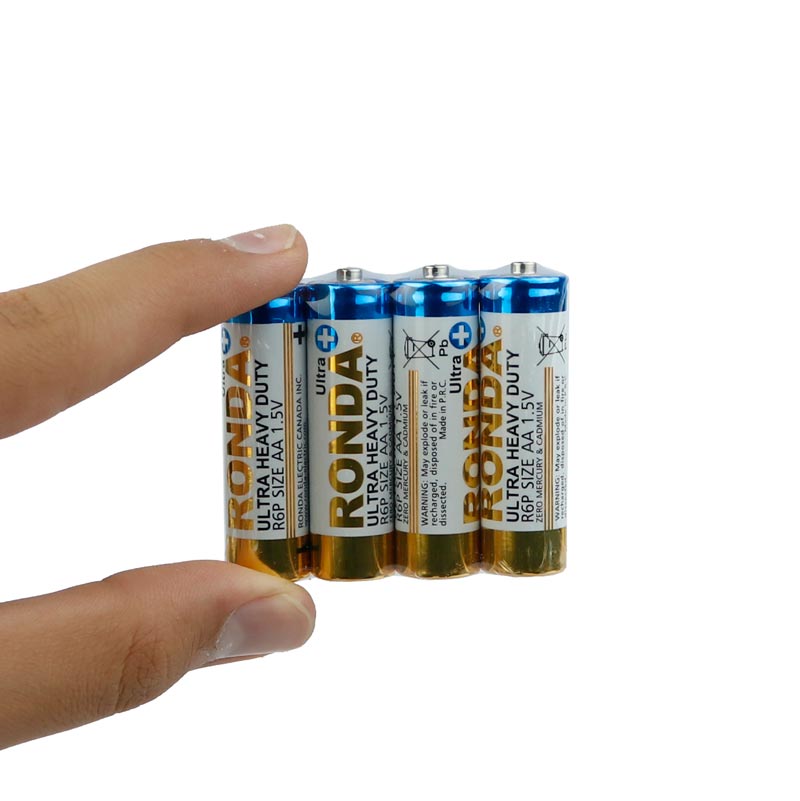 باتری چهارتایی قلمی Ronda Ultra Heavy Duty Ultra Plus R6P 1.5V AA بسته 40 عددی شرینک