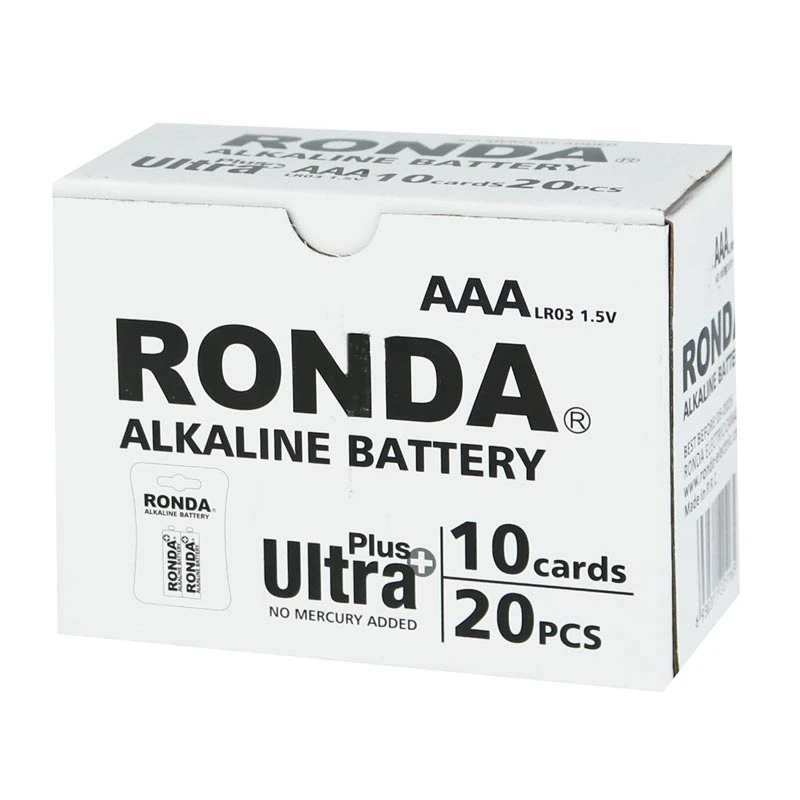 باتری دوتایی نیم قلمی Ronda Ultra Plus Alkaline LR03 1.5V AAA