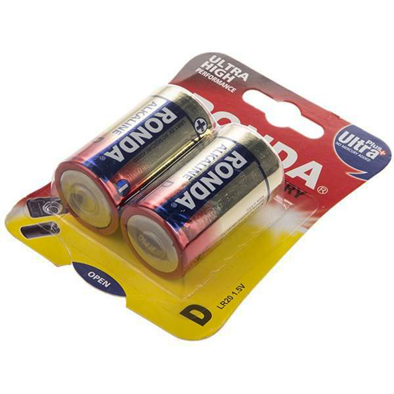باتری دوتایی بزرگ Ronda Alkaline Ultra Plus LR20 1.5V D