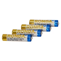 باتری چهارتایی نیم قلمی Ronda Ultra Heavy Duty Ultra Plus R03P 1.5V AAA بسته 40 عددی