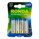 باتری چهارتایی قلمی Ronda Ultra Heavy Duty Ultra Plus R6P 1.5V AA