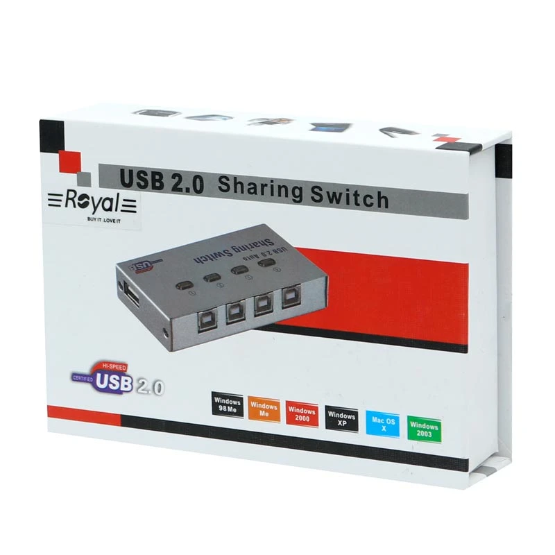 سوییچ پرینتر 2 پورت دستی رویال 2UA