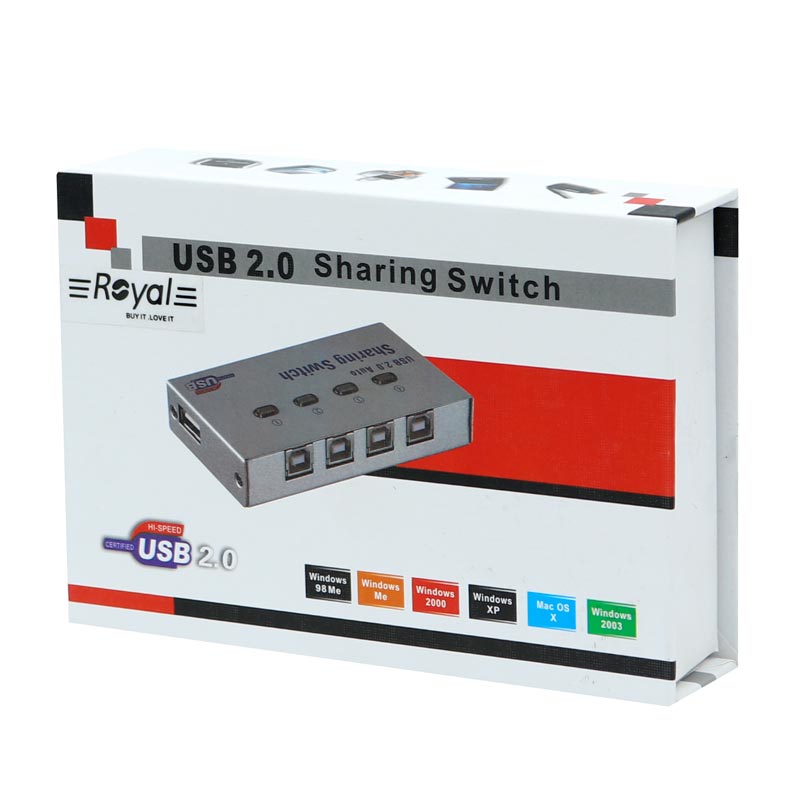 سوییچ پرینتر Royal 2UA USB Auto Sharing 2Port