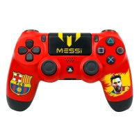 دسته بازی بی سیم SONY PlayStation 4 DualShock 4 High Copy طرح Messi قرمز پکدار