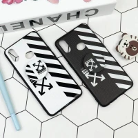 قاب فانتزی برجسته + پاپ سوکت طرح Off White سامسونگ A10s سری D
