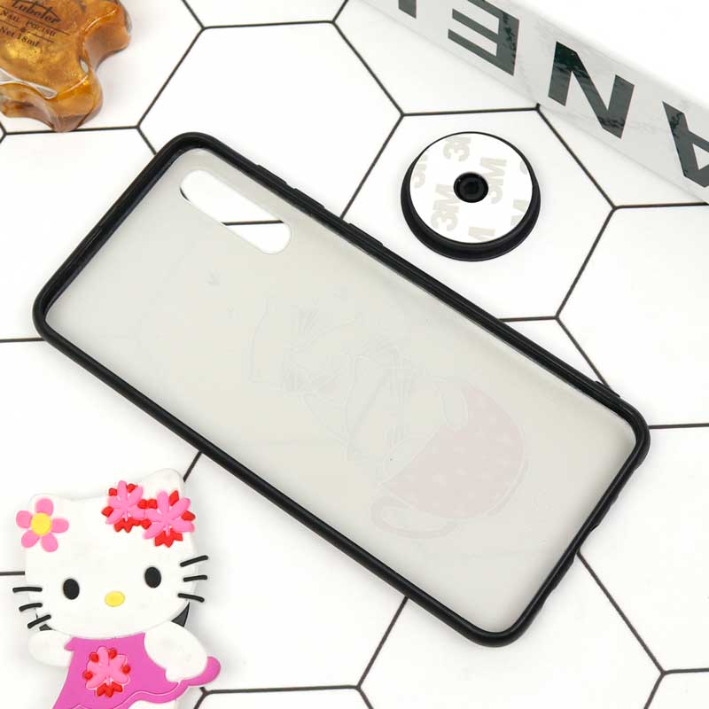 قاب فانتزی برجسته + پاپ سوکت طرح گربه سامسونگ A30s / A50s سری D