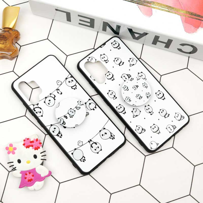 قاب فانتزی برجسته + پاپ سوکت طرح پاندا سامسونگ A32 4G سری D