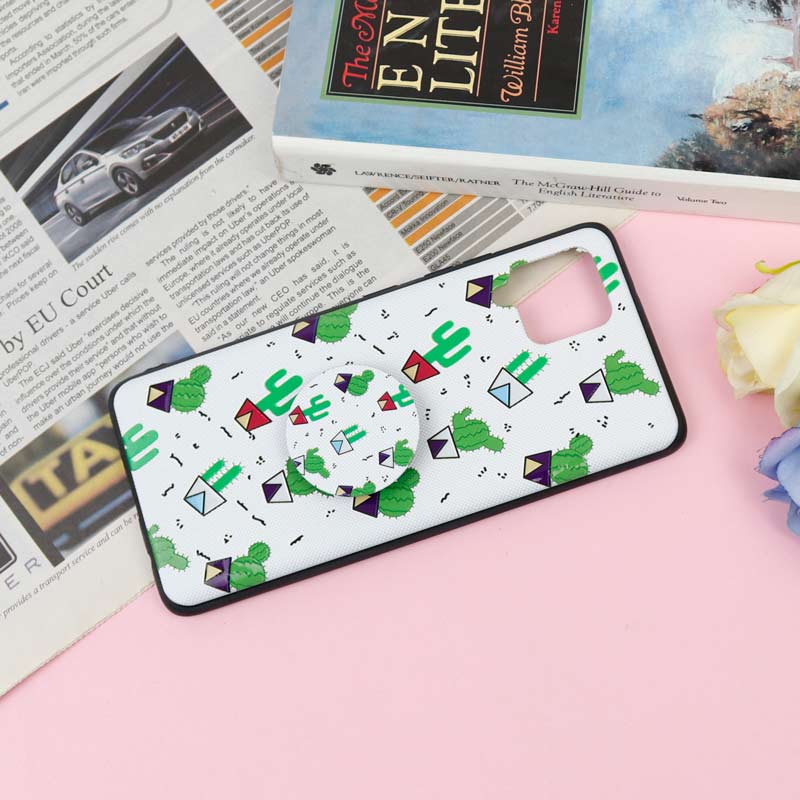 قاب فانتزی برجسته + پاپ سوکت طرح کاکتوس سامسونگ Samsung Galaxy A42 5G سری D