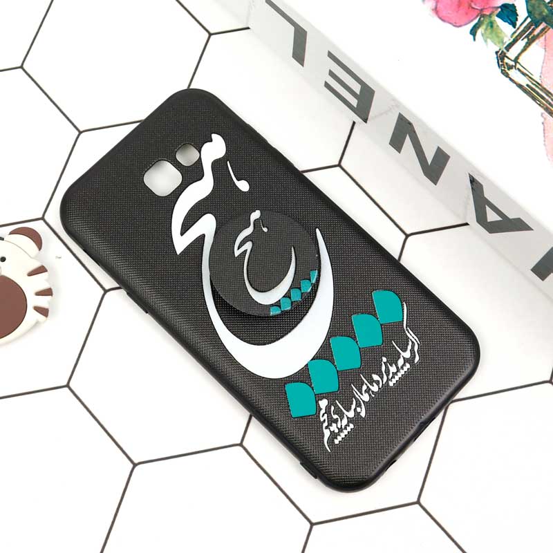 قاب فانتزی برجسته + پاپ سوکت طرح پسرانه سامسونگ A7 2017 سری D