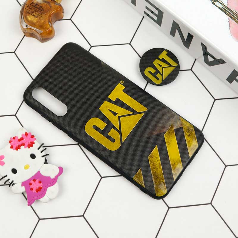 قاب فانتزی برجسته + پاپ سوکت طرح CAT سامسونگ A70 سری D