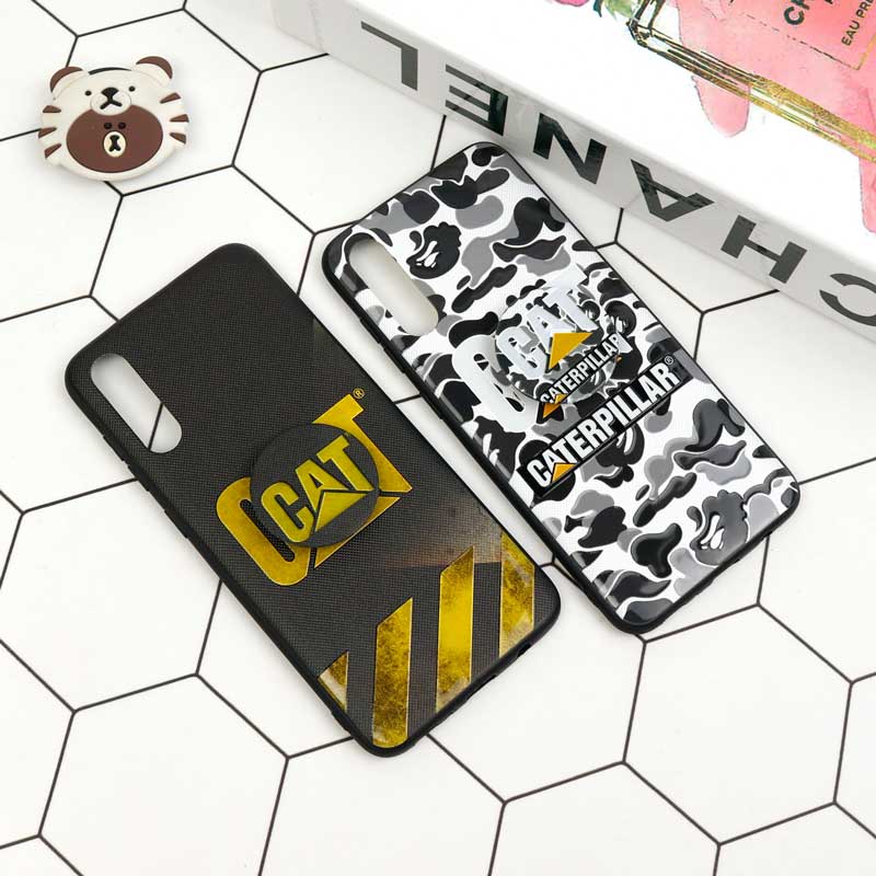 قاب فانتزی برجسته + پاپ سوکت طرح CAT سامسونگ A70 سری D