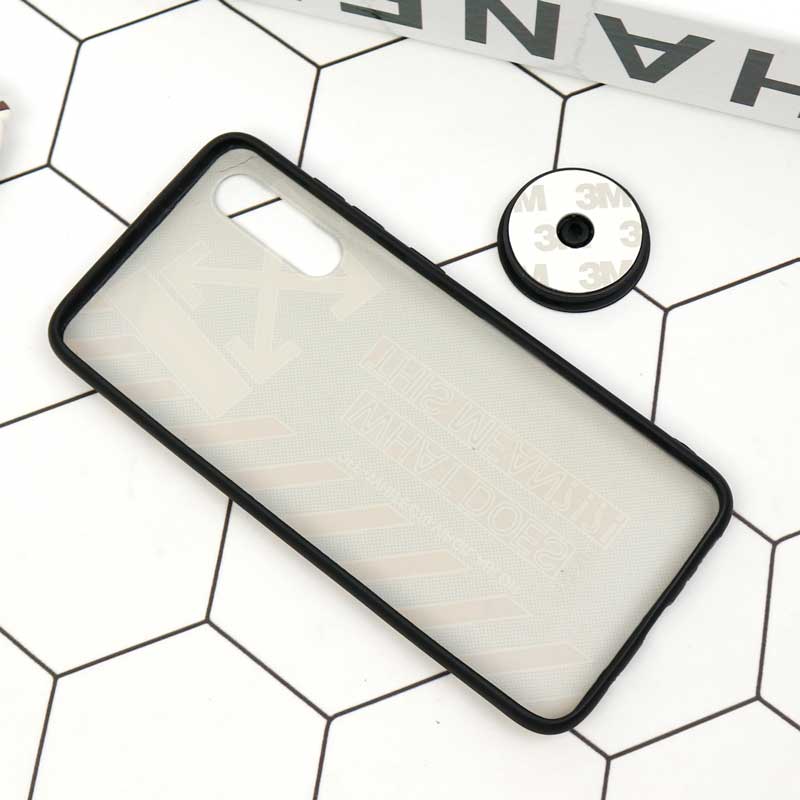 قاب فانتزی برجسته + پاپ سوکت طرح Off White سامسونگ A70 سری D