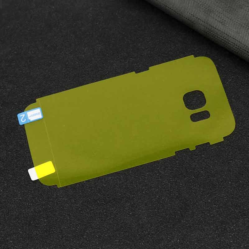 برچسب پشت تمام چسب زرد Samsung S7 Edge