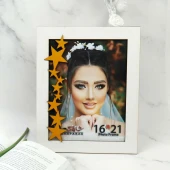 قاب عکس شاپرک طرح ستاره طلایی 21*16 سانتی متر