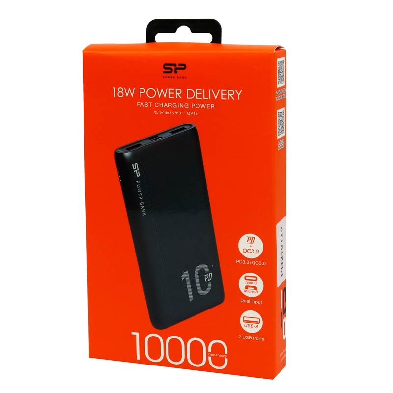 پاور بانک فست شارژ 10000 سیلیکون پاور Silicon Power QP15 QC3 PD 18W