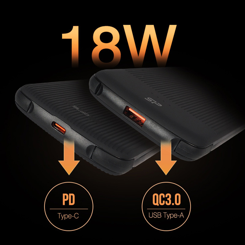 پاور بانک فست شارژ 10000 سیلیکون پاور Silicon Power QP75 QC3 PD 18W