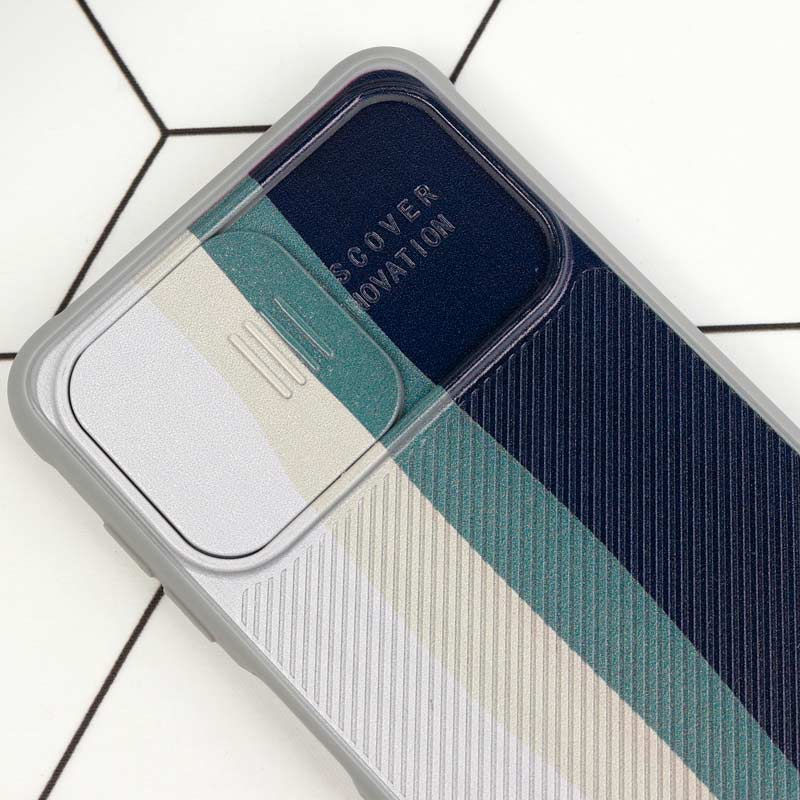 قاب سیلیکونی رنگین کمانی محافظ لنزدار کشویی Samsung A12