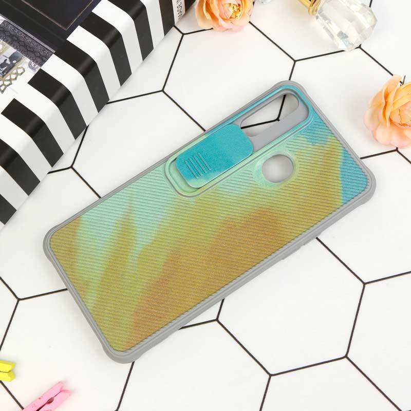 قاب سیلیکونی رنگین کمانی محافظ لنزدار کشویی Samsung A20s