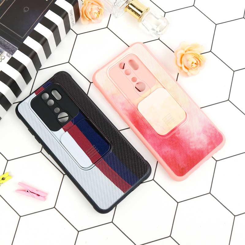 قاب سیلیکونی رنگین کمانی محافظ لنزدار کشویی Xiaomi Redmi Note 8 Pro