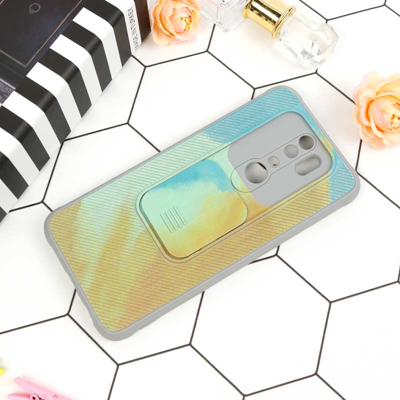 قاب سیلیکونی رنگین کمانی محافظ لنزدار کشویی Xiaomi Redmi Note 8 Pro