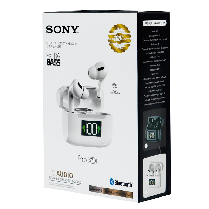 هندزفری بلوتوث دو تایی Sony Pro S70 High Copy