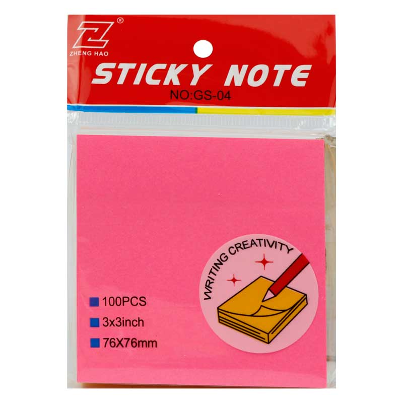 کاغذ یادداشت چسب دار Sticky Note GS-04 8*8cm بسته 12 عددی