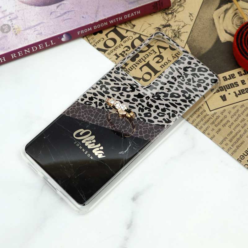 قاب سوپر IMD گلدلاین + هولدر نگین دار Samsung S21 Ultra