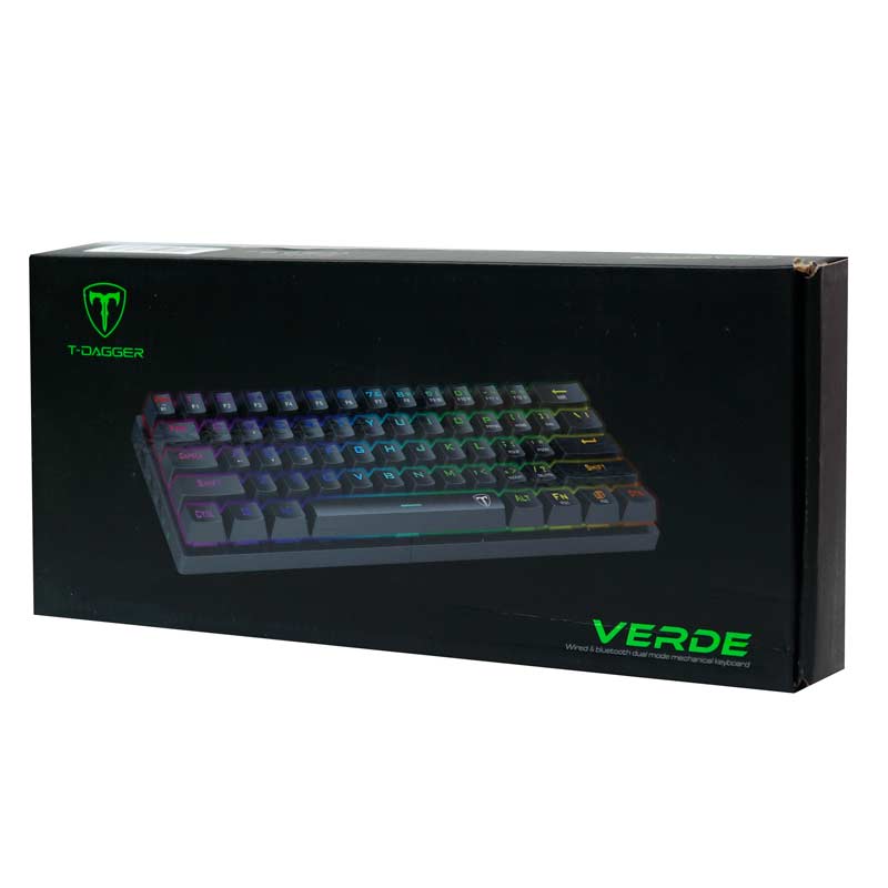 کیبورد بی سیم گیمینگ T-DAGGER VERDE T-TGK317