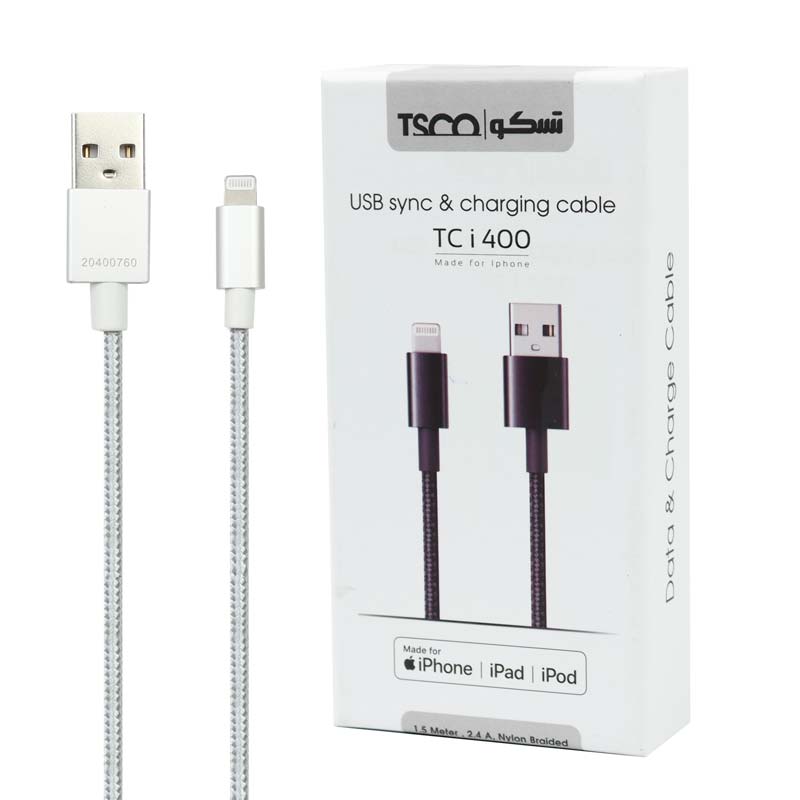کابل تبدیل USB به لایتنینگ تسکو مدل TSCO TC i400
