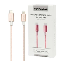 کابل تبدیل فست شارژ TSCO TC PD200 Type-C to Lightning 2.4A 1.5m