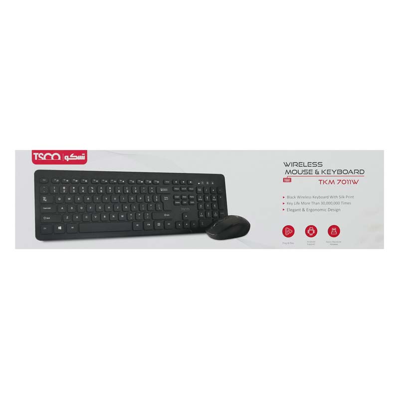 کیبورد و موس بی سیم تسکو TKM 7011W