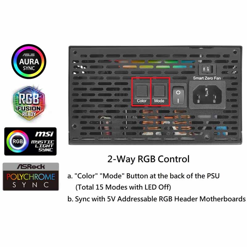 پاور ترمالتیک Thermaltake Toughpower GF1 ARGB 750W